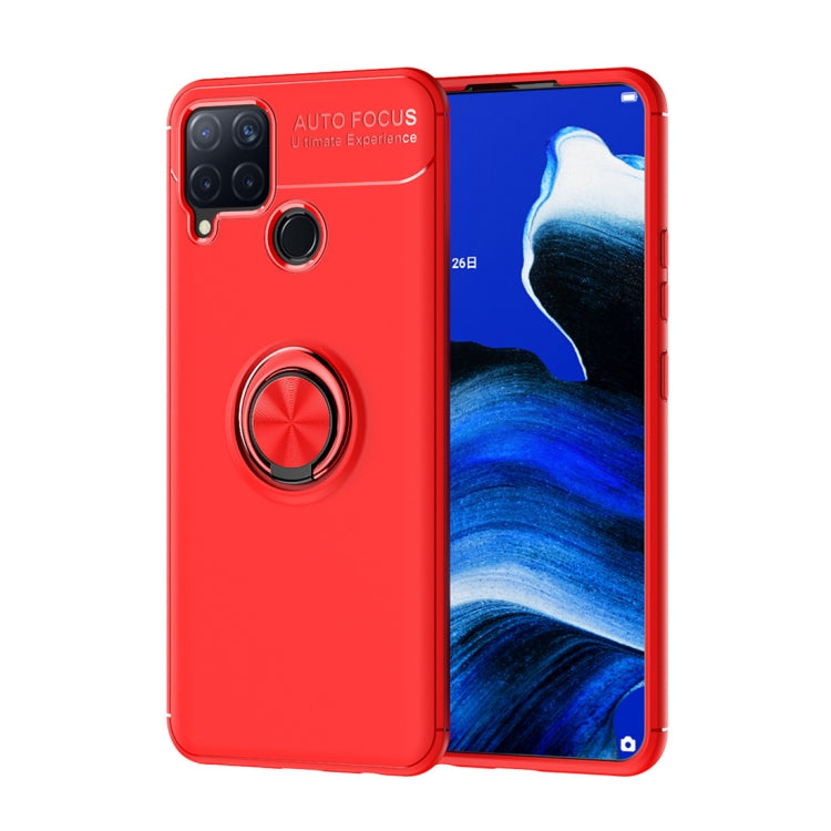 For OPPO Realme C15 Metal Ring Holder 360 Degree Rotating TPU Case