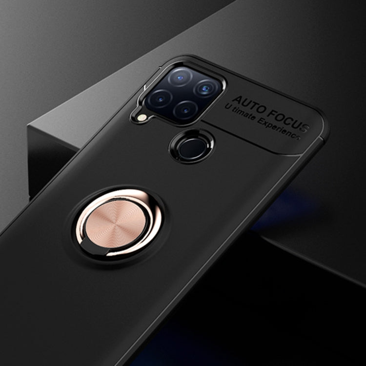 For OPPO Realme C15 Metal Ring Holder 360 Degree Rotating TPU Case