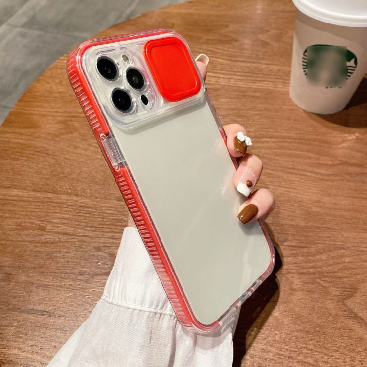 For iPhone 13 3 in 1 TPU + PC Transparent Phone Case with Sliding Camera Cover For iPhone  13
