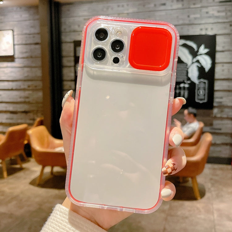 For iPhone 13 3 in 1 TPU + PC Transparent Phone Case with Sliding Camera Cover For iPhone  13
