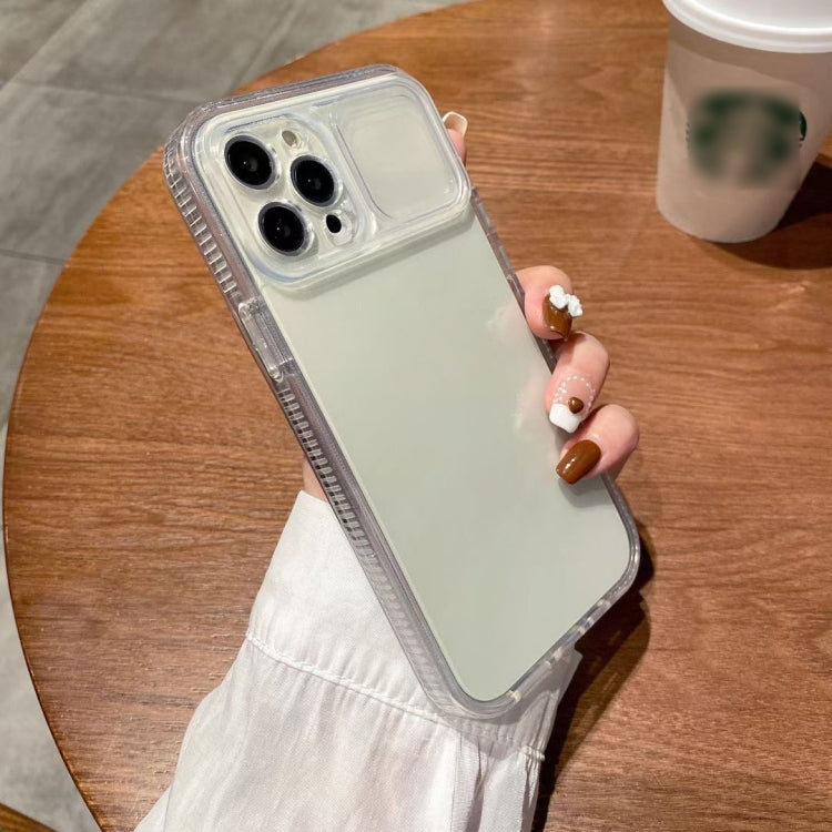 For iPhone 13 3 in 1 TPU + PC Transparent Phone Case with Sliding Camera Cover For iPhone  13
