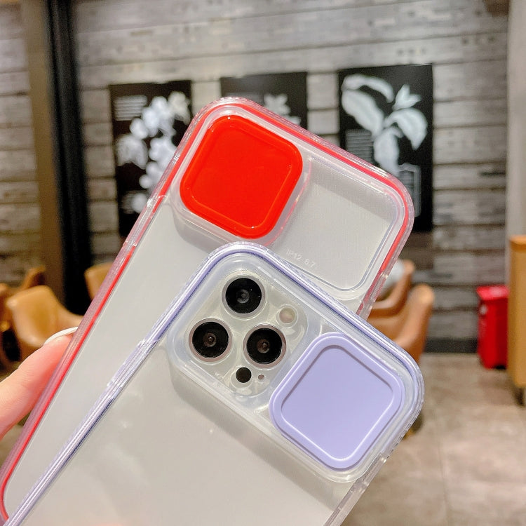 For iPhone 13 Pro 3 in 1 TPU + PC Transparent Phone Case with Sliding Camera Cover