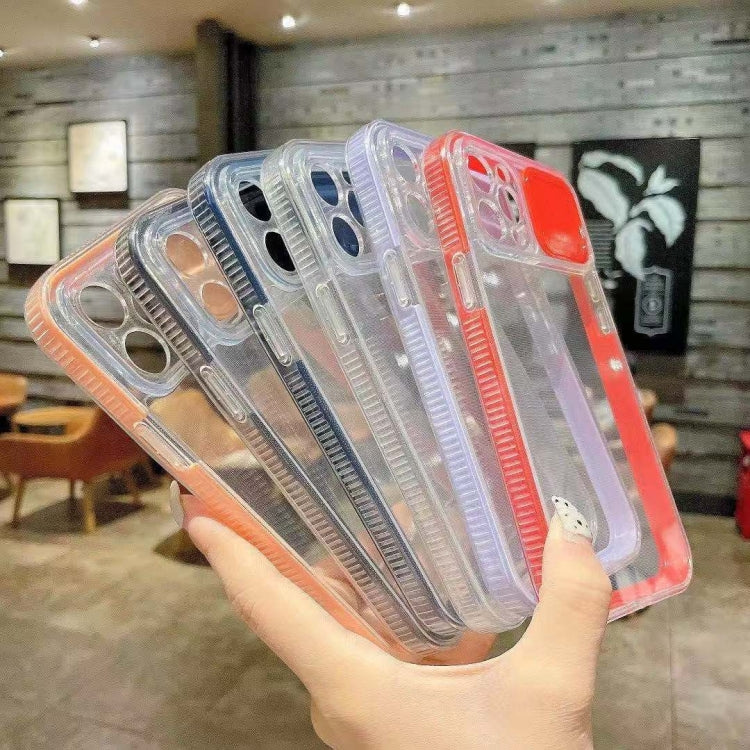 For iPhone 13 Pro 3 in 1 TPU + PC Transparent Phone Case with Sliding Camera Cover