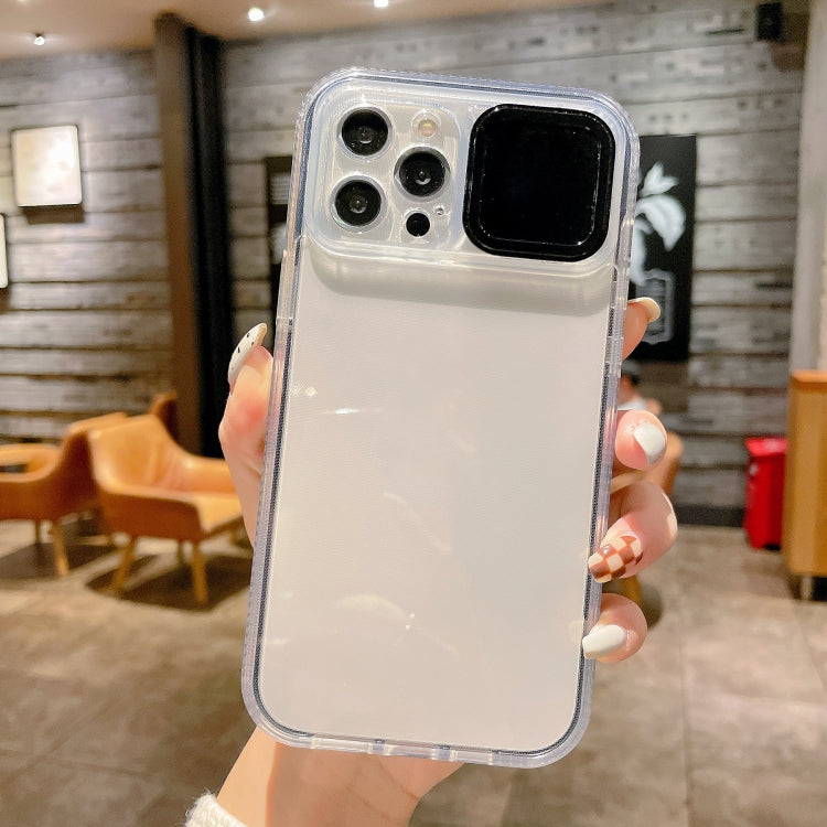 For iPhone 13 Pro Max 3 in 1 TPU + PC Transparent Phone Case with Sliding Camera Cover