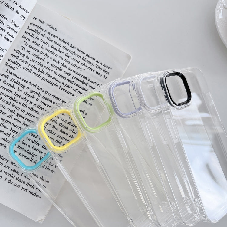 For iPhone 13 For  iPhone 13 Macaron Lens Frame Transparent TPU Phone Case