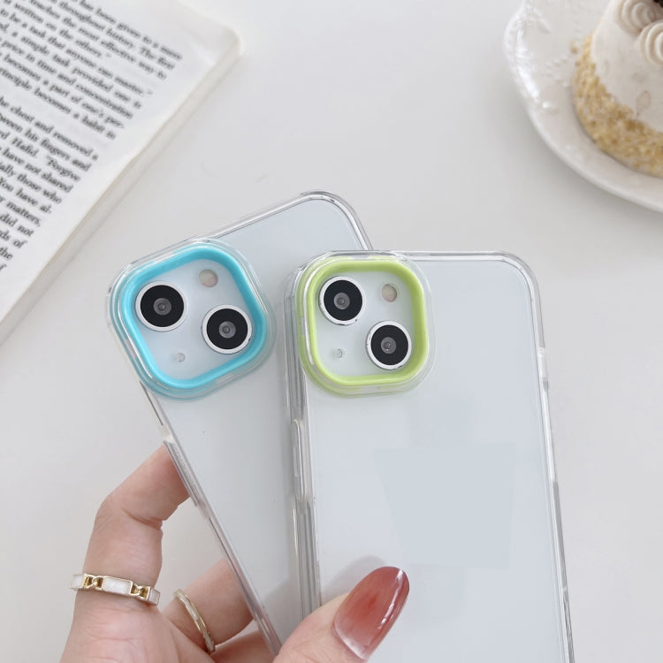For iPhone 13 For  iPhone 13 Macaron Lens Frame Transparent TPU Phone Case
