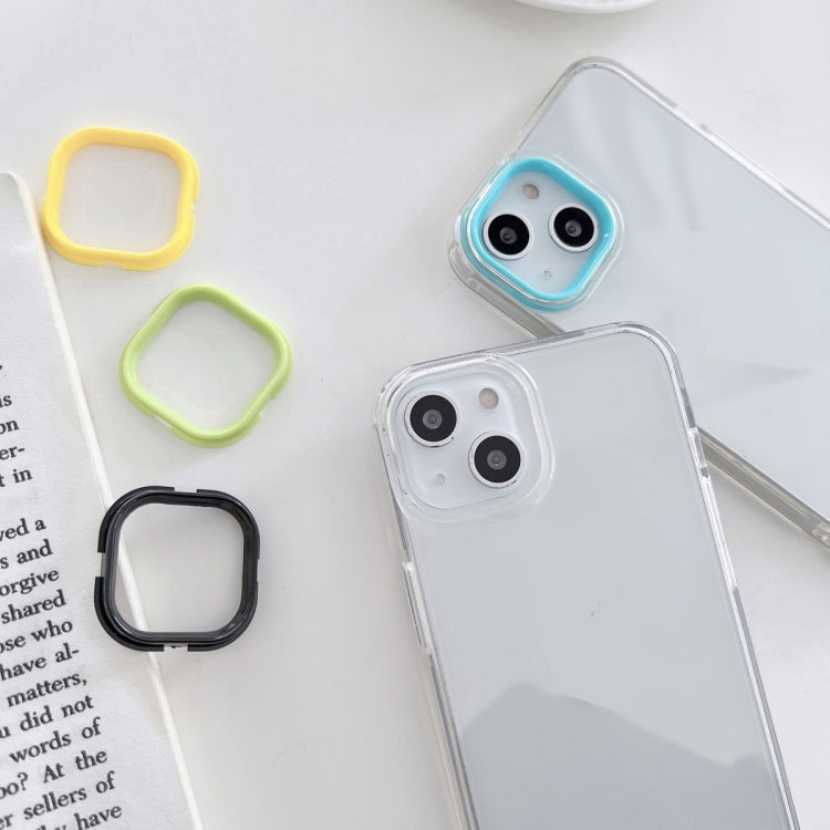 For iPhone 13 For  iPhone 13 Macaron Lens Frame Transparent TPU Phone Case