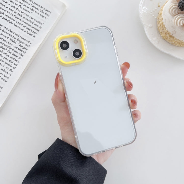 For iPhone 13 Pro Max  Macaron Lens Frame Transparent TPU Phone Case