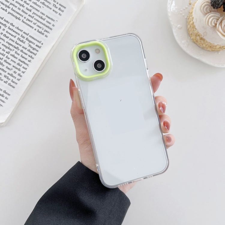 For iPhone 13 Pro Max  Macaron Lens Frame Transparent TPU Phone Case
