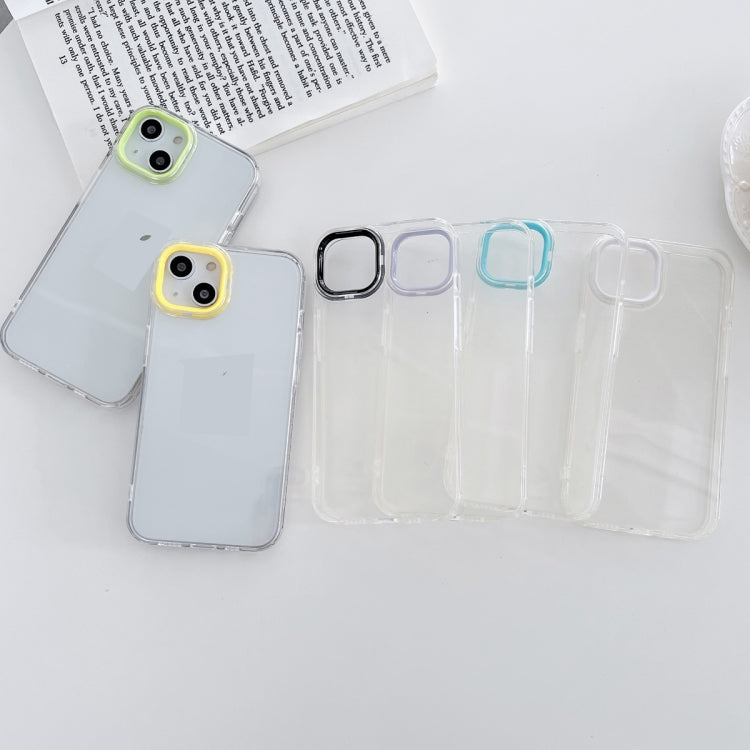 For iPhone 13 Pro Max  Macaron Lens Frame Transparent TPU Phone Case