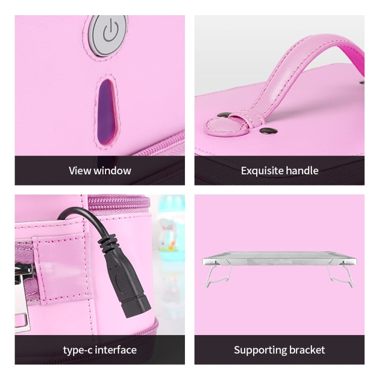 UVC Ultraviolet Sterilization Bag Portable Foldable Clothing Sterilization Box Bag, Size:Small 21.5x16x13cm