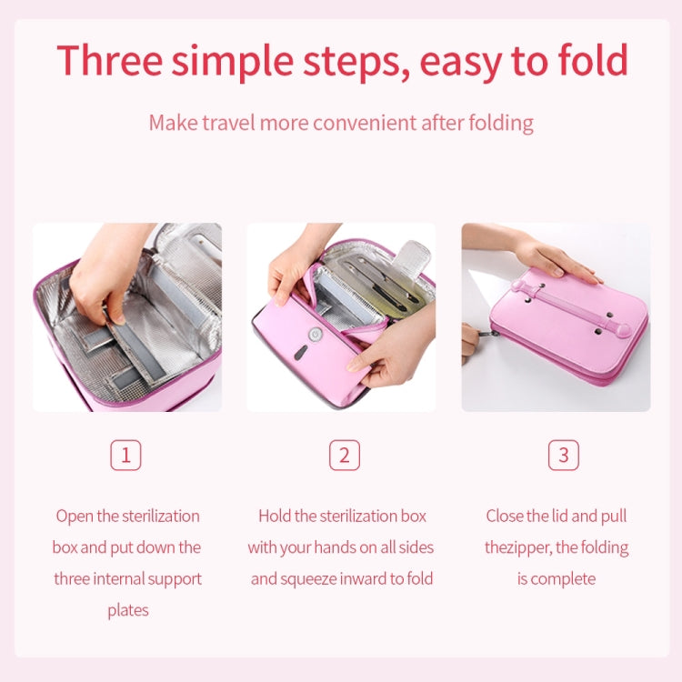 UVC Ultraviolet Sterilization Bag Portable Foldable Clothing Sterilization Box Bag, Size:Small 21.5x16x13cm