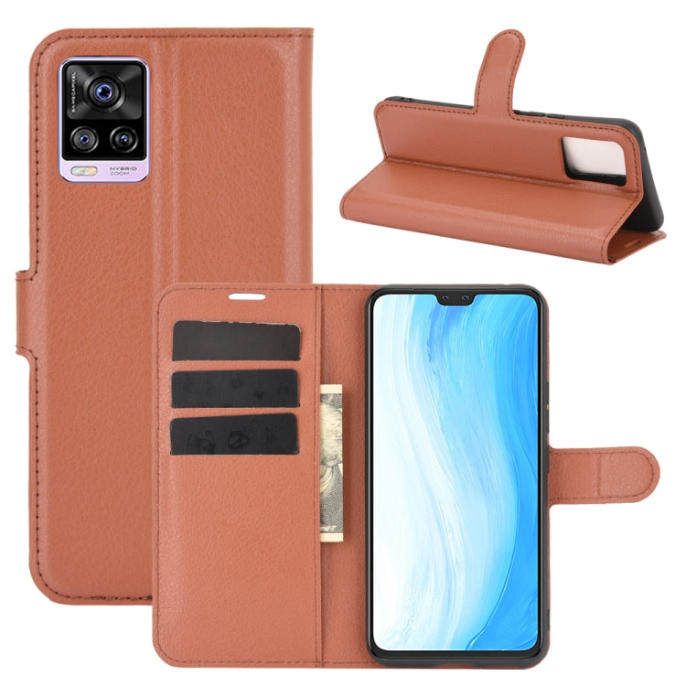 For Vivo S7 5G Litchi Texture Horizontal Flip Protective Case with Holder & Card Slots & Wallet