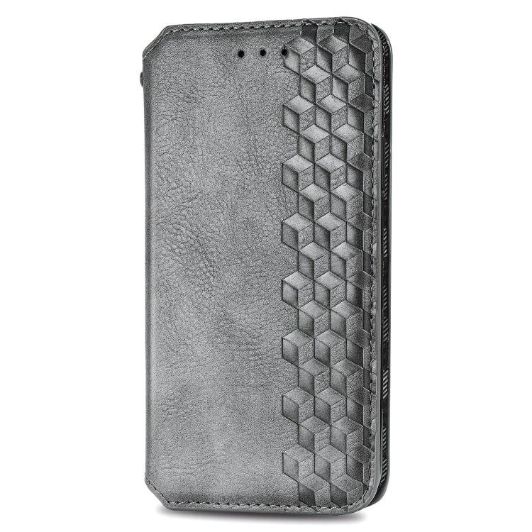 For Samsung Galaxy M10 Cubic Grid Pressed Horizontal Flip Magnetic Leather Case with Holder & Card Slots & Wallet
