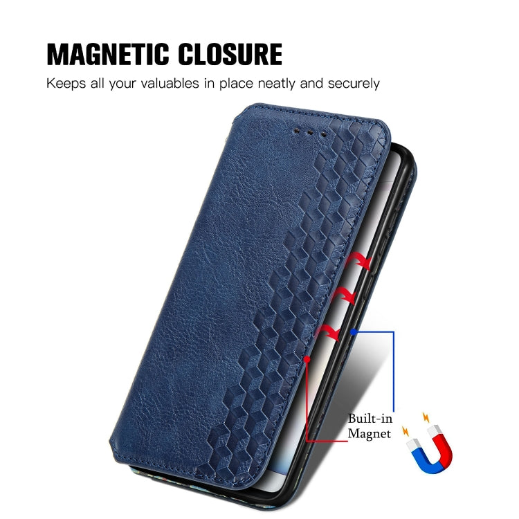 For Galaxy Note 10 Lite/A81/M60S Cubic Grid Pressed Horizontal Flip Magnetic Leather Case with Holder & Card Slots & Wallet