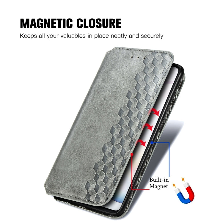 For Galaxy Note 10 Lite/A81/M60S Cubic Grid Pressed Horizontal Flip Magnetic Leather Case with Holder & Card Slots & Wallet