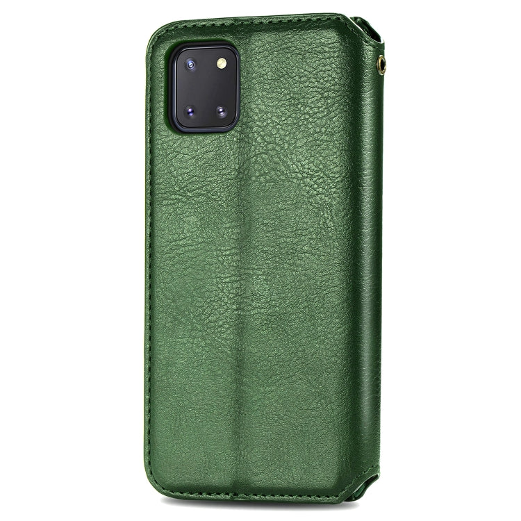 For Galaxy Note 10 Lite/A81/M60S Cubic Grid Pressed Horizontal Flip Magnetic Leather Case with Holder & Card Slots & Wallet