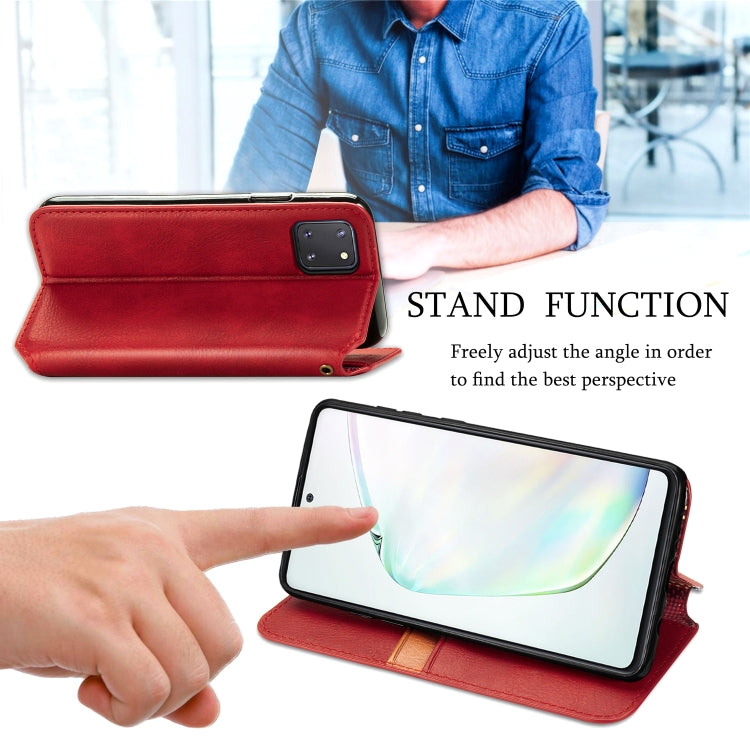 For Galaxy Note 10 Lite/A81/M60S Cubic Grid Pressed Horizontal Flip Magnetic Leather Case with Holder & Card Slots & Wallet
