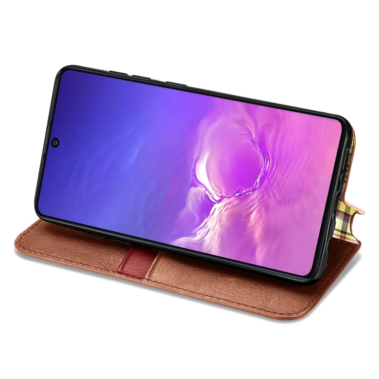 For Galaxy M80S/A91/S10 Lite Cubic Grid Pressed Horizontal Flip Magnetic Leather Case with Holder & Card Slots & Wallet