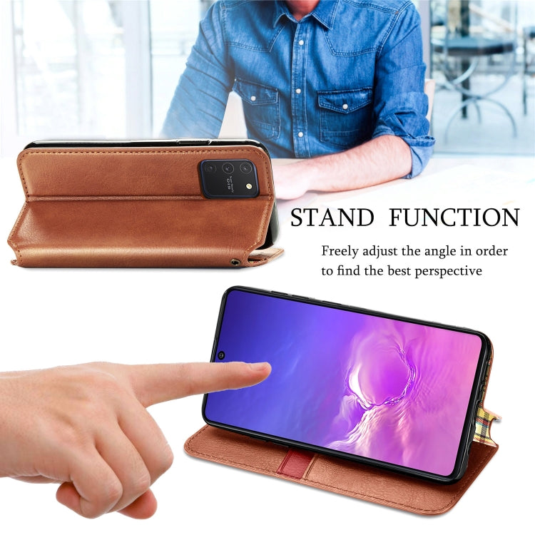 For Galaxy M80S/A91/S10 Lite Cubic Grid Pressed Horizontal Flip Magnetic Leather Case with Holder & Card Slots & Wallet