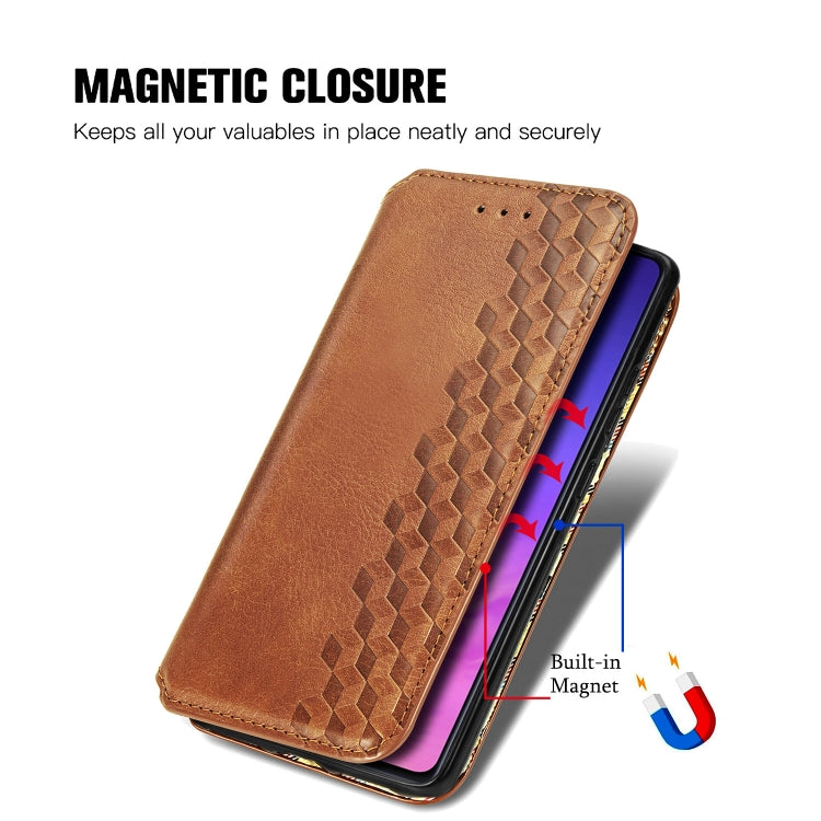 For Galaxy M80S/A91/S10 Lite Cubic Grid Pressed Horizontal Flip Magnetic Leather Case with Holder & Card Slots & Wallet