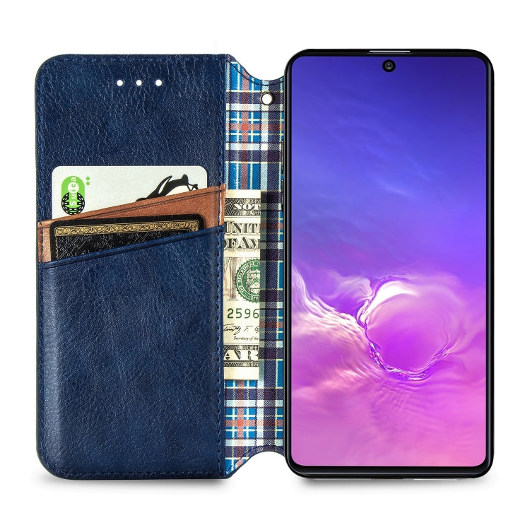 For Galaxy M80S/A91/S10 Lite Cubic Grid Pressed Horizontal Flip Magnetic Leather Case with Holder & Card Slots & Wallet