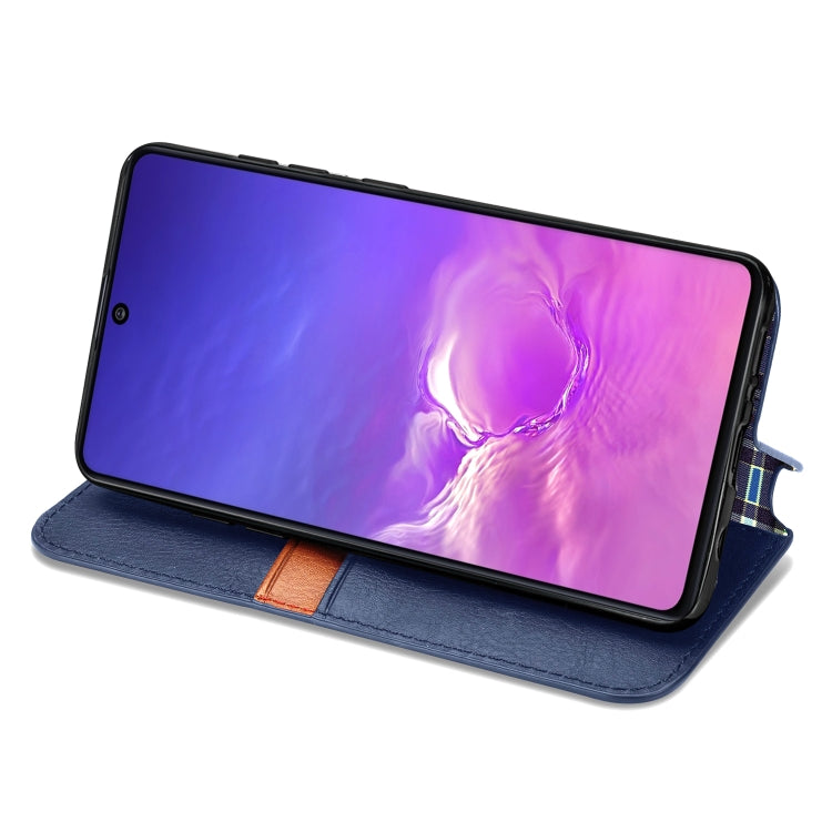 For Galaxy M80S/A91/S10 Lite Cubic Grid Pressed Horizontal Flip Magnetic Leather Case with Holder & Card Slots & Wallet