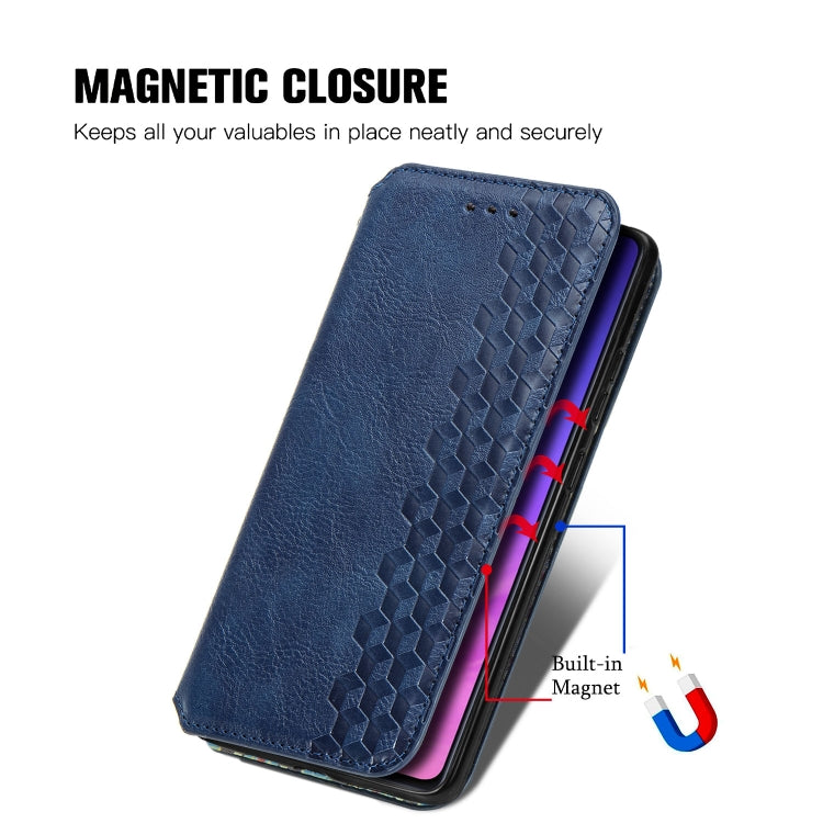 For Galaxy M80S/A91/S10 Lite Cubic Grid Pressed Horizontal Flip Magnetic Leather Case with Holder & Card Slots & Wallet