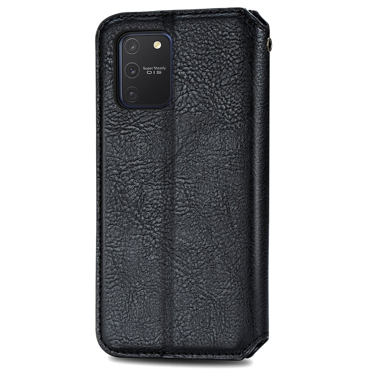For Galaxy M80S/A91/S10 Lite Cubic Grid Pressed Horizontal Flip Magnetic Leather Case with Holder & Card Slots & Wallet