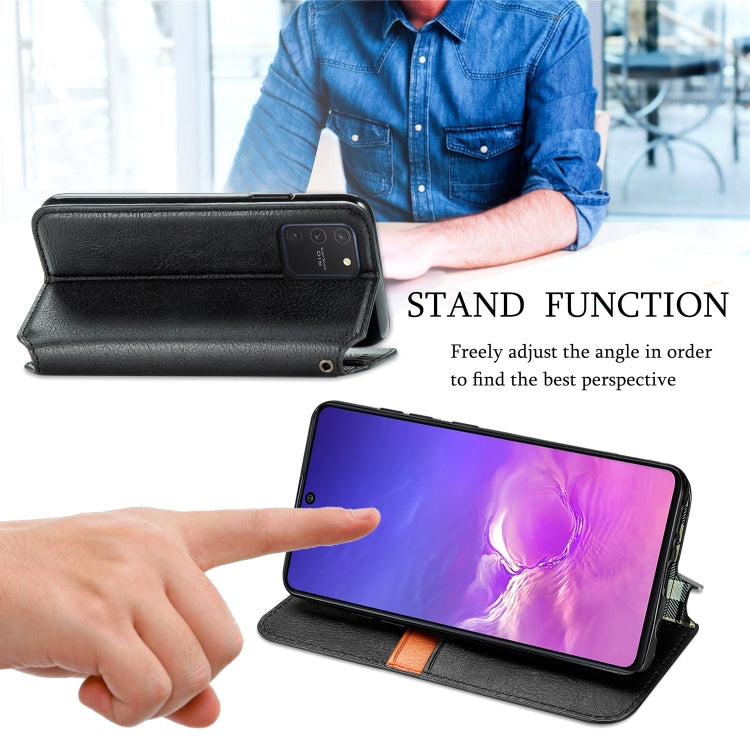 For Galaxy M80S/A91/S10 Lite Cubic Grid Pressed Horizontal Flip Magnetic Leather Case with Holder & Card Slots & Wallet