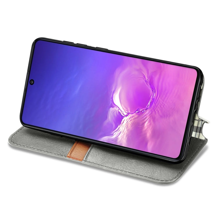 For Galaxy M80S/A91/S10 Lite Cubic Grid Pressed Horizontal Flip Magnetic Leather Case with Holder & Card Slots & Wallet