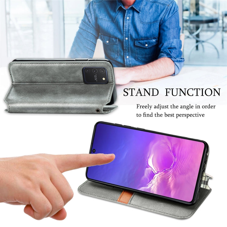 For Galaxy M80S/A91/S10 Lite Cubic Grid Pressed Horizontal Flip Magnetic Leather Case with Holder & Card Slots & Wallet