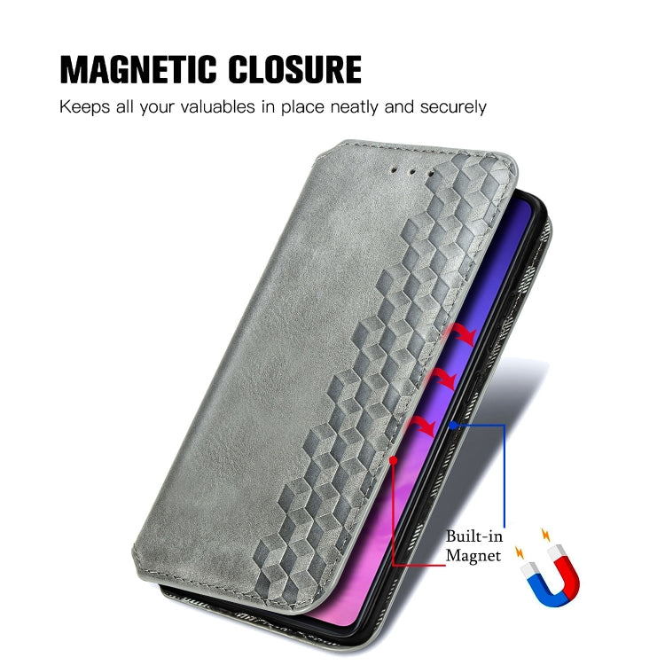 For Galaxy M80S/A91/S10 Lite Cubic Grid Pressed Horizontal Flip Magnetic Leather Case with Holder & Card Slots & Wallet