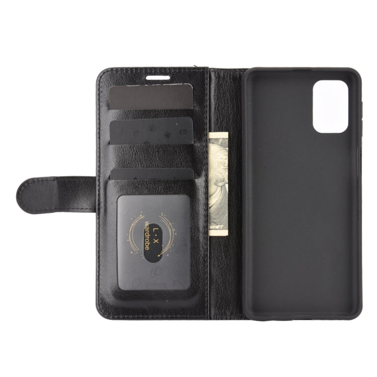 For Samsung Galaxy M31s R64 Texture Single Horizontal Flip Protective Case with Holder & Card Slots & Wallet & Photo Frame