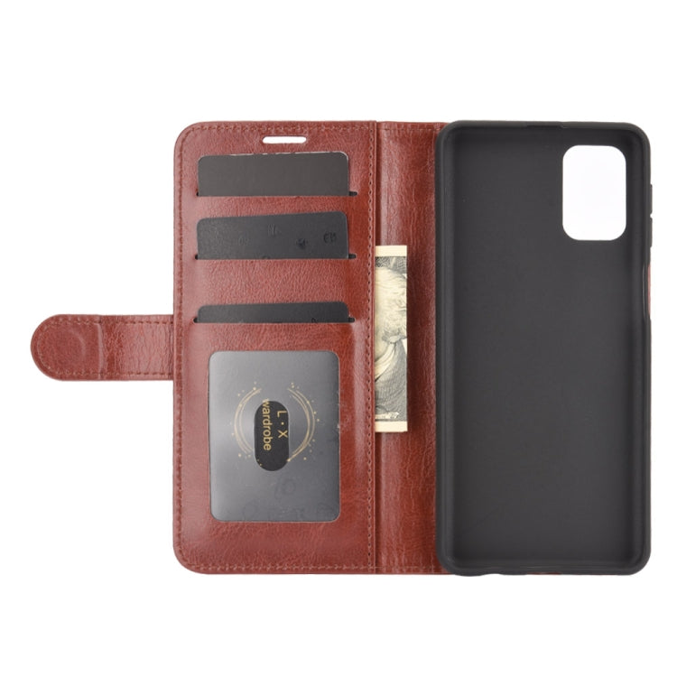 For Samsung Galaxy M31s R64 Texture Single Horizontal Flip Protective Case with Holder & Card Slots & Wallet & Photo Frame