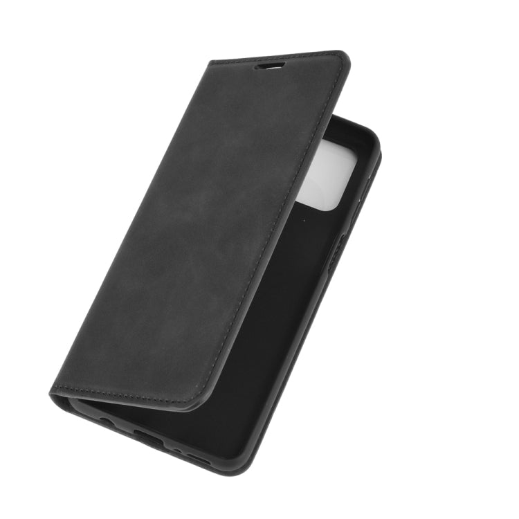 For Samsung Galaxy M31s Retro-skin Business Magnetic Suction Leather Case with Holder & Card Slots & Wallet