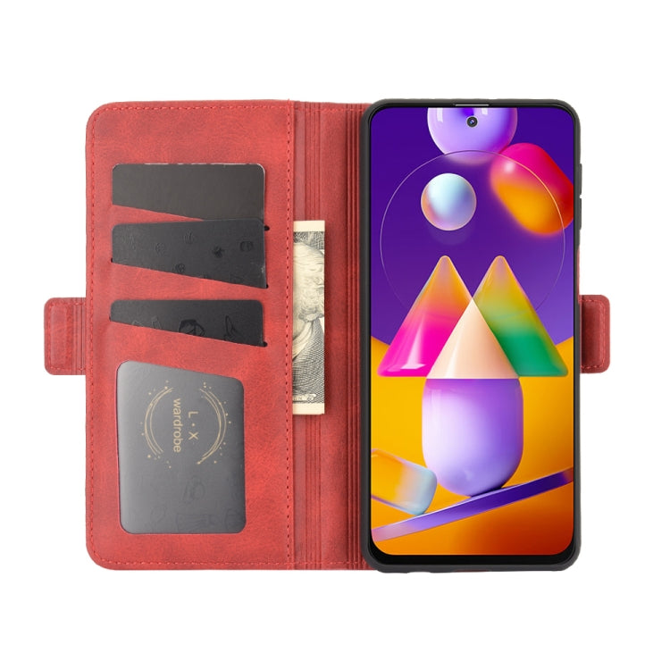 For Samsung Galaxy M31s Dual-side Magnetic Buckle Horizontal Flip Leather Case with Holder & Card Slots & Wallet