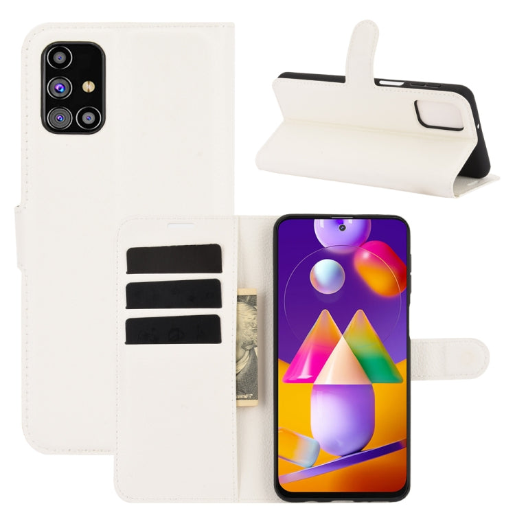 For Samsung Galaxy M31s Litchi Texture Horizontal Flip Protective Case with Holder & Card Slots & Wallet