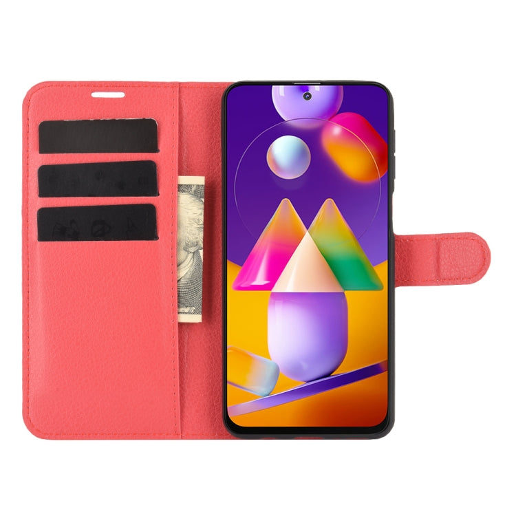 For Samsung Galaxy M31s Litchi Texture Horizontal Flip Protective Case with Holder & Card Slots & Wallet