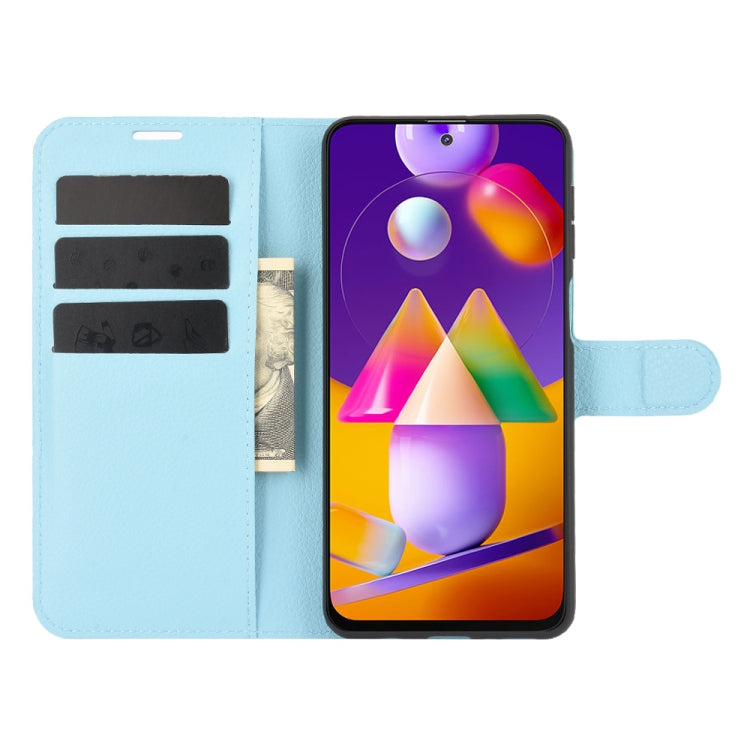 For Samsung Galaxy M31s Litchi Texture Horizontal Flip Protective Case with Holder & Card Slots & Wallet