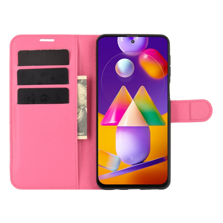 For Samsung Galaxy M31s Litchi Texture Horizontal Flip Protective Case with Holder & Card Slots & Wallet