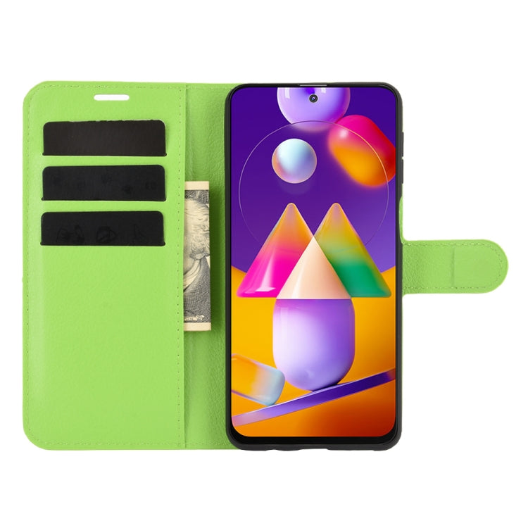 For Samsung Galaxy M31s Litchi Texture Horizontal Flip Protective Case with Holder & Card Slots & Wallet