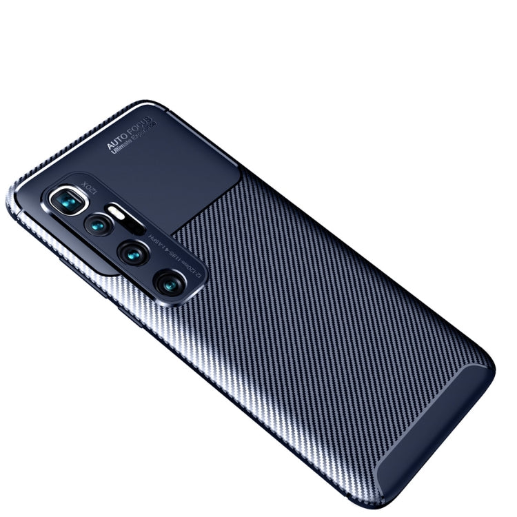 For Xiaomi Mi 10 Ultra Carbon Fiber Texture Shockproof TPU Case