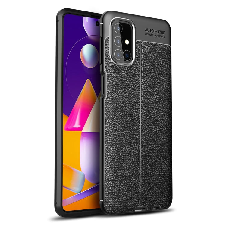 For Samsung Galaxy M31s Litchi Texture TPU Shockproof Case