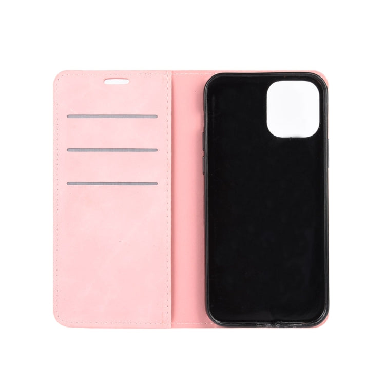 For iPhone 12 Pro Max Retro-skin Business Magnetic Suction Leather Case with Holder & Card Slots & Wallet