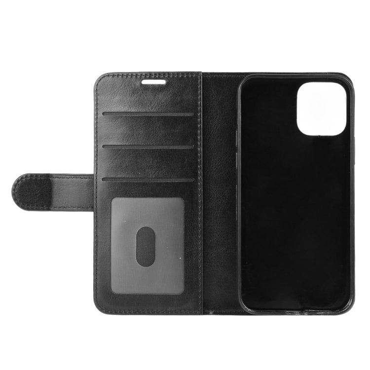 For iPhone 12 Pro Max R64 Texture Single Horizontal Flip Protective Case with Holder & Card Slots & Wallet& Photo Frame