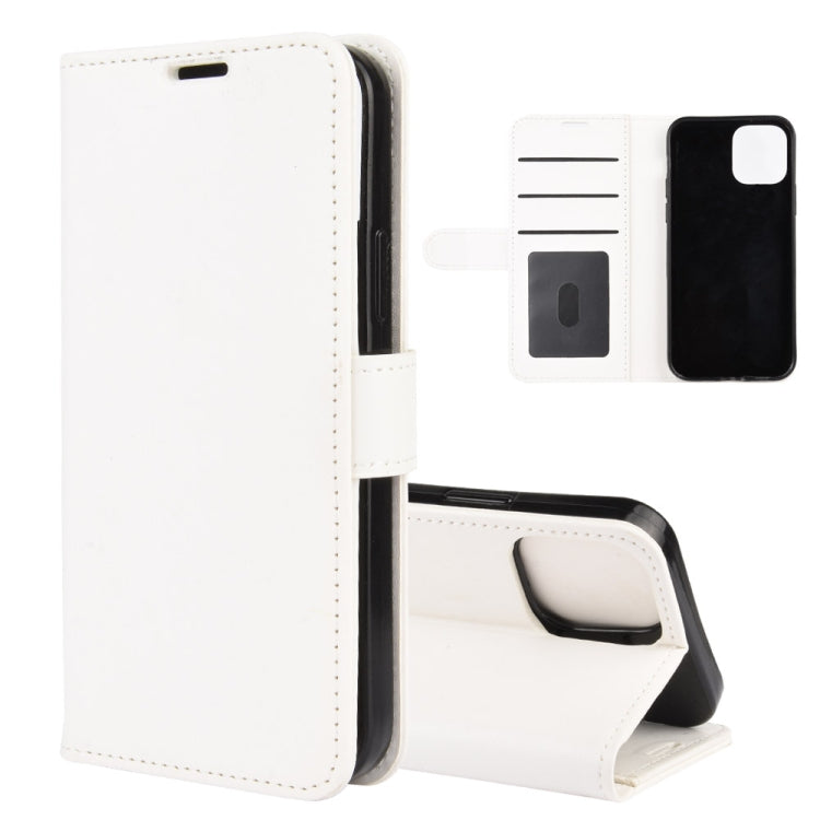 For iPhone 12 Pro Max R64 Texture Single Horizontal Flip Protective Case with Holder & Card Slots & Wallet& Photo Frame