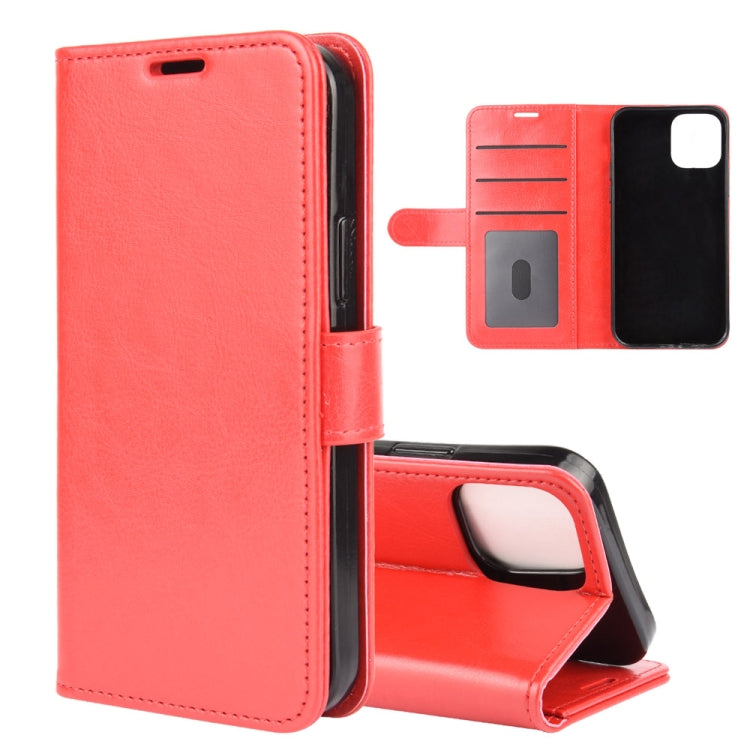 For iPhone 12 Pro Max R64 Texture Single Horizontal Flip Protective Case with Holder & Card Slots & Wallet& Photo Frame