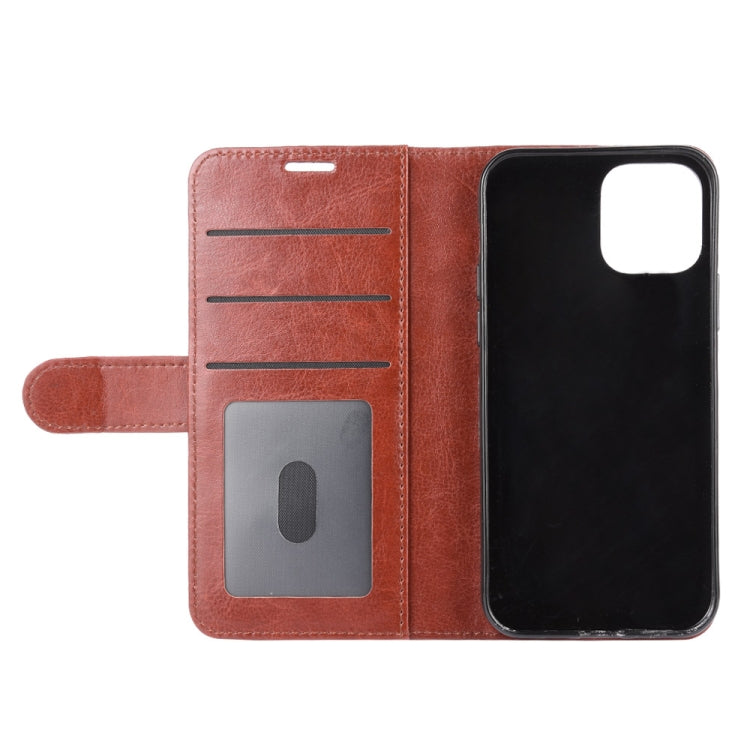 For iPhone 12 Pro Max R64 Texture Single Horizontal Flip Protective Case with Holder & Card Slots & Wallet& Photo Frame