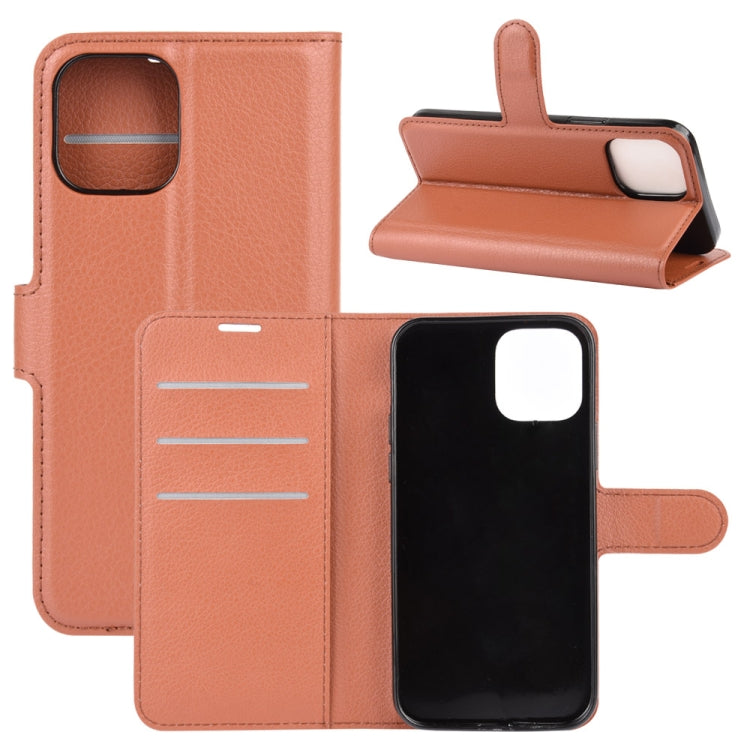For iPhone 12 mini Litchi Texture Horizontal Flip Protective Case with Holder & Card Slots & Wallet